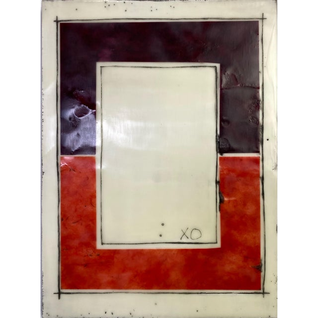 Contemporary Encaustic Collage Installation by Gina Cochran - "Cahoots" - 9 Panels For Sale - Image 3 of 11