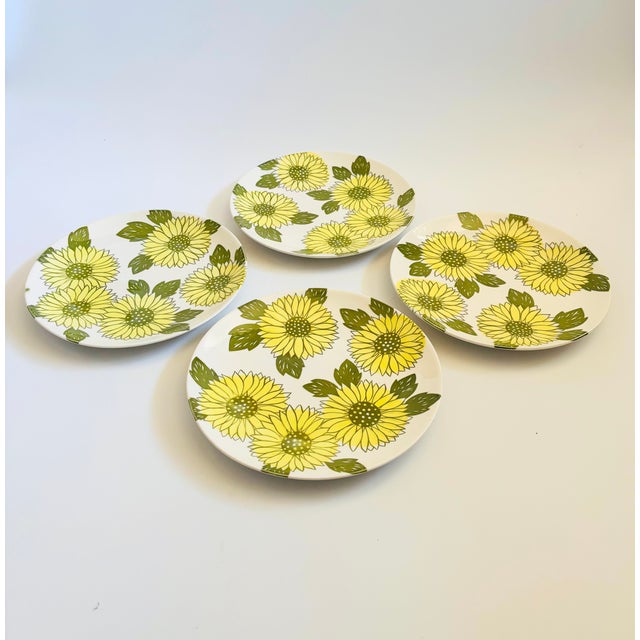 Ceramic Mid 20th Century Mid Century Modern Royal Ironstone Sunshine Dinner Plates - Set of 4 For Sale - Image 7 of 15
