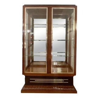 Art Deco Showcase Glazed on Three Sides For Sale