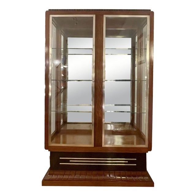 Art Deco Showcase Glazed on Three Sides For Sale
