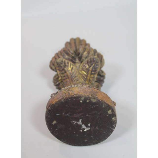 Vintage French Golden Gilt Resin Finial For Sale In Tulsa - Image 6 of 9