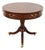 Baker Furniture Georgian Flame Mahogany Pedestal Drum Side Table or Tea Table, Newly Refinished For Sale