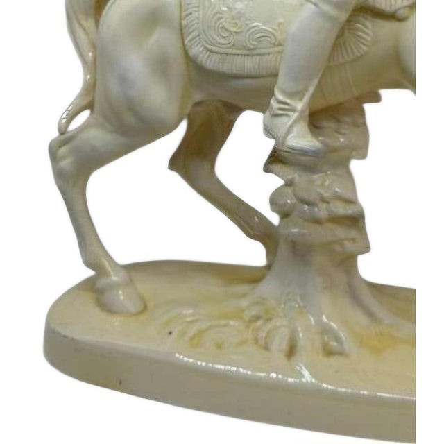 Porcelan King Frederick II of Prussia on Horseback Statue in Ceramic, Early 20th Century. For Sale - Image 6 of 7