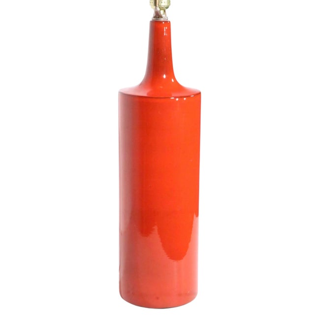 Mid-Century Modern Mid 20th Century Danish Modern Style Ceramic Table Lamp For Sale - Image 3 of 9