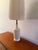 1960s Vintage Mid-Century Danish Modern White Fluted Ceramic & Teak Table Lamp For Sale - Image 5 of 11