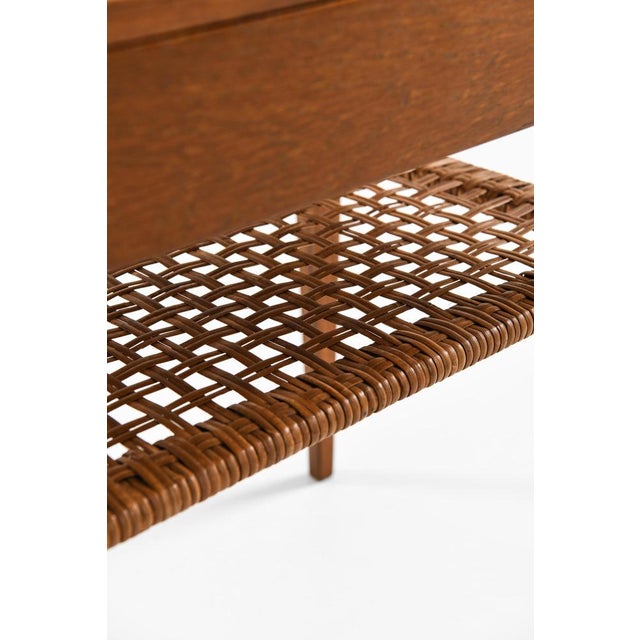 Severin Hansen Bedside Tables in Cane and Teak attributed to Severin Hansen, 1950s, Set of 2 For Sale - Image 4 of 11