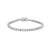 2020s 10K White Gold 6.00 Cttw Classic Natural Diamond Tennis Bracelet For Sale - Image 5 of 5