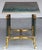 French Mid-Century Coffee or Cocktail Low Table of Brass With Green Marble Top For Sale - Image 11 of 13