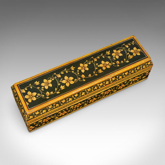 Wood Antique Calligrapher's Quill Box, Austrian, Hand Painted, Pen Case, Edwardian For Sale - Image 7 of 12