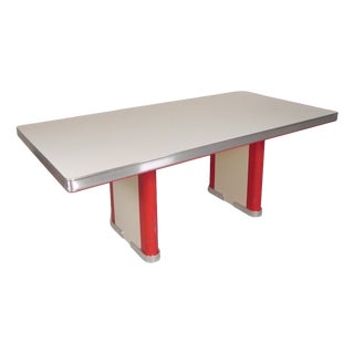 Oda Dining Table with Aluminum Edge from Ahrend, 1950s For Sale