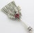 Vintage Italian Genuine Silver Christmas Lucky Broom Good Luck Holiday Miniature With Holly, Enameled Figurine Made in Tuscany For Sale - Image 4 of 12