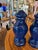 Vintage Palm Beach Pair of Cobalt Blue Ceramic Table Lamps Newly Wired - a Pair For Sale - Image 10 of 10