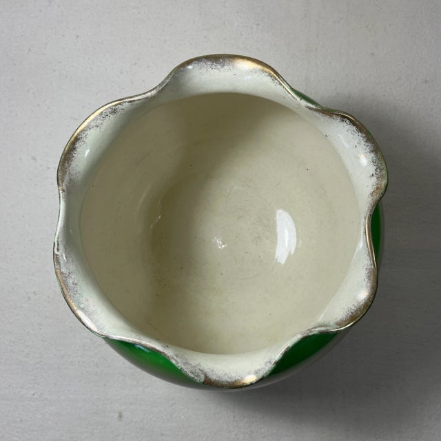 Ceramic Antique Thomas Forester & Sons Scalloped Planter Bowl For Sale - Image 7 of 12