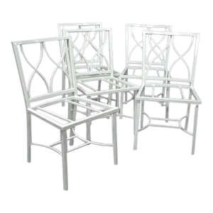 1950s White Ocean Liner Aluminum Chairs - Set of 8