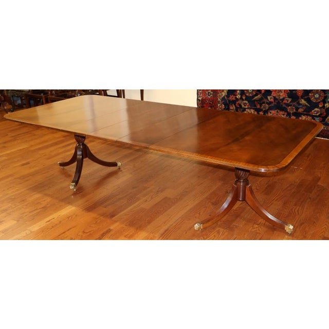 1980s 1980s Kittinger Flame Mahogany Regency Style Conference Dining Table For Sale - Image 5 of 17