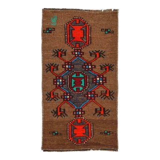 Vintage Decorative Mini Rug For Sale