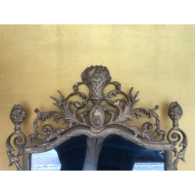 Baroque Baroque Style Mirror in Brass, Italy, 20th Century For Sale - Image 3 of 18