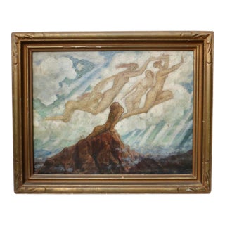 Jean Deaville 1934 Painting Study for "Le Paradis Terrestre" For Sale