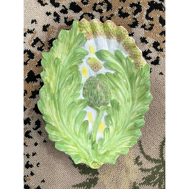 Vintage Italian Artichoke and Asparagus Serving Dish For Sale - Image 10 of 11