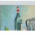 Green French Vintage Still Life Painting on Board For Sale - Image 8 of 9