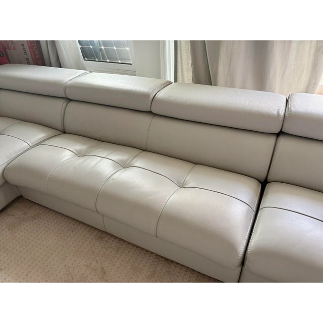 Modern Nicoletti Italian Soft Grey Leather Sectional "Amalfi" 2011 For Sale - Image 3 of 15
