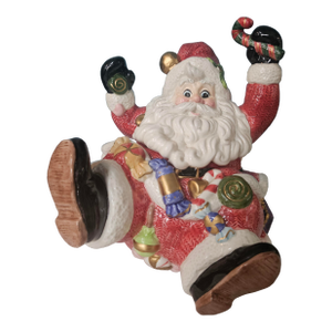 Vintage Fitz and Floyd Santa St Nick Cookie Jar