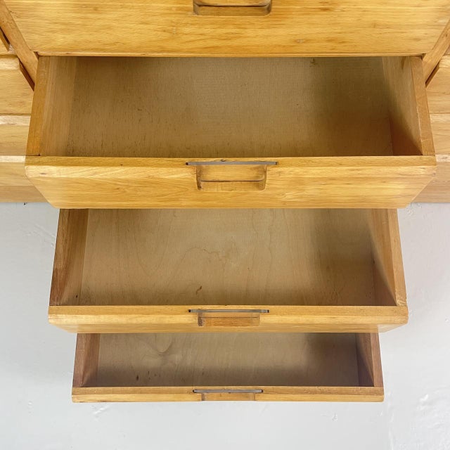 1940s Mid-Century Haberdashery Bank of Drawers, 1940s For Sale - Image 5 of 15