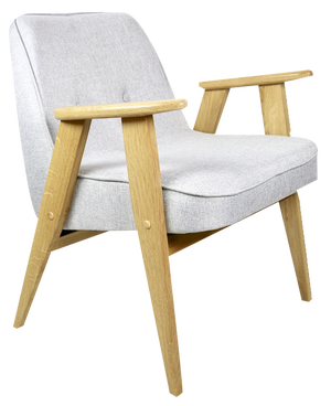 Beige & Gray Model 366 Lounge Chair by Józef Chierowski, 1970s