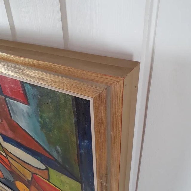 Attributed to Lars Dahl, Abstract Cubist Still Life, 1961, Oil on Canvas For Sale - Image 9 of 18