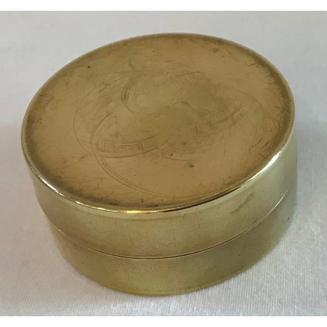 Mid 20th Century Vintage Asian Brass Trinket Box For Sale - Image 5 of 8