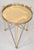 1970s French Maison Jansen Style Brass Chrome Round Tray Top End Side Drink Table For Sale - Image 9 of 12