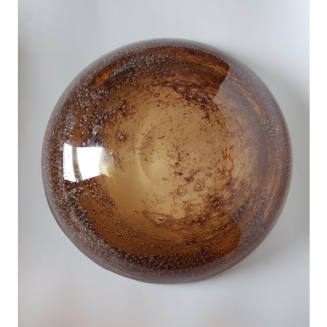 1950s Ercole Barovier & Toso Att Aborigeni Murano Glass Bowl For Sale - Image 6 of 9