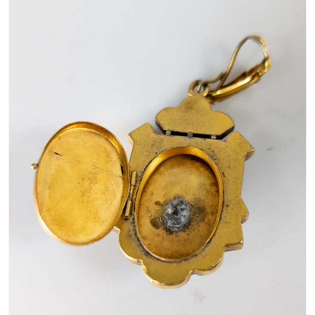 Gold 19th Century Victorian Gold Filled Etruscan Revival Locket Pendant by Blackinton For Sale - Image 8 of 9