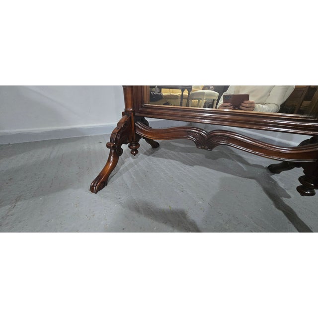French Mahogany Cheval Mirror, 1920 For Sale - Image 11 of 14