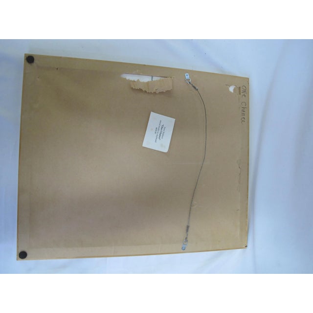 Wood Signed Terry Waldron Oregon Contemporary Framed Mixed Media Painting One Chance For Sale - Image 7 of 9