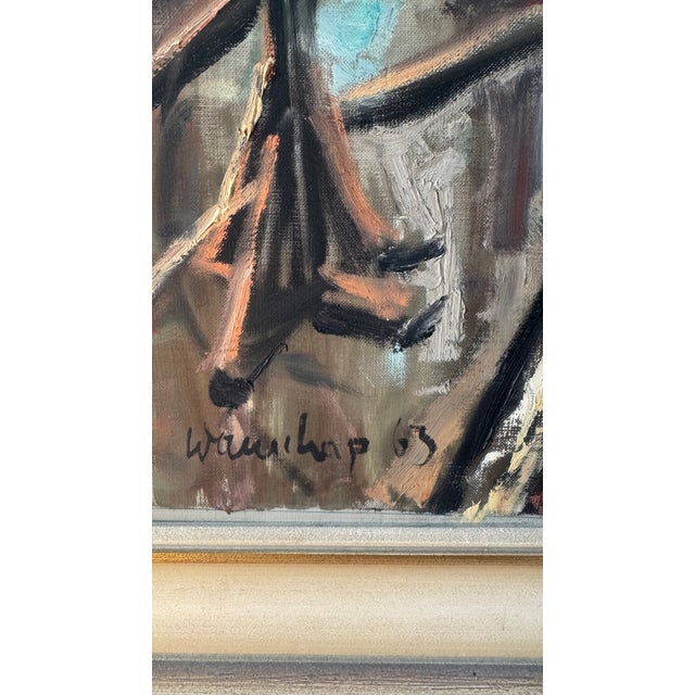 Helmut Wanschap, Figurative Scene, 1963, Oil on Canvas, Framed For Sale - Image 8 of 9