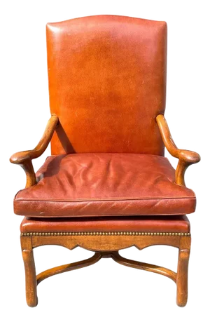 1970s Trouvailles Regency Style Leather Armchair