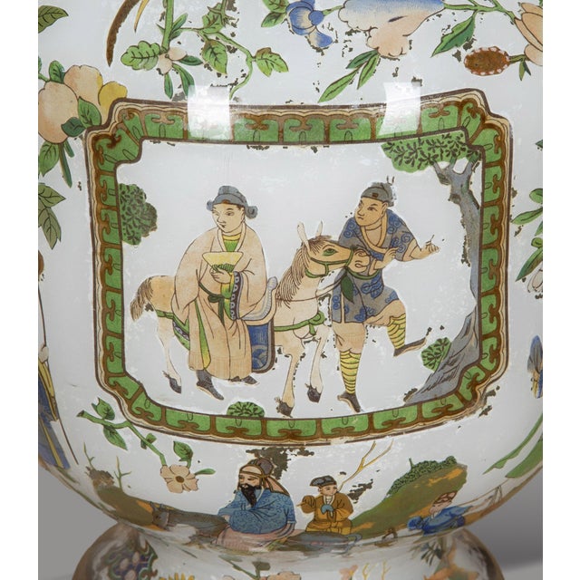 Antique English Decalcomania Vases, 1840, Set of 2 For Sale - Image 11 of 16