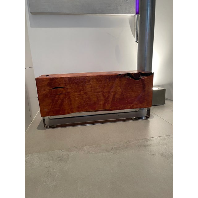 Wood Beam Bench -Maker/Artist Unknown For Sale - Image 4 of 10