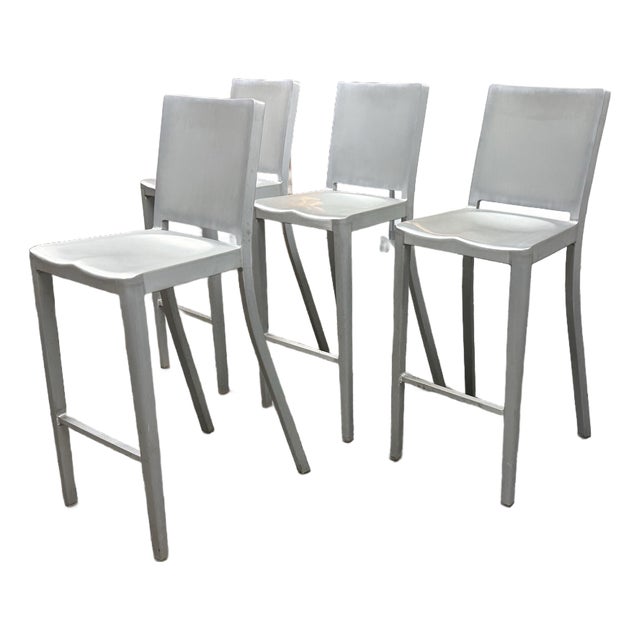 Philippe Starck for Emeco Hudson Barstools, Set of Four For Sale