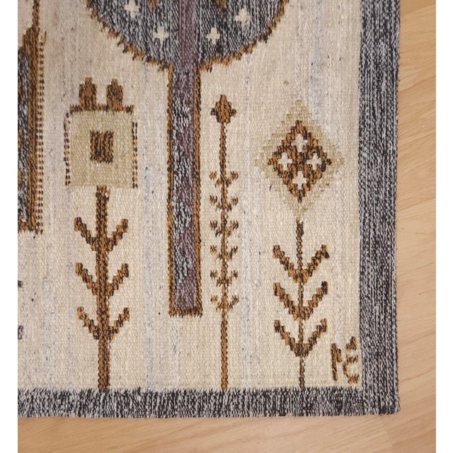 Textile Handwoven Tapestry in Wool by Eva Nemeth, Hungary, 1960s For Sale - Image 7 of 8