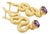 Massive Snake Earrings With Amethysts in Opened Mouth, Pair For Sale