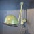 Green Vintage Jielde 2-Arm Wall Light in Green from Jean-Louis Domecq, 1950s For Sale - Image 8 of 8