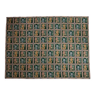 Vintage Chainstitch Carpet - 8'9" X 11'8" For Sale
