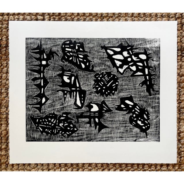 Late 20th Century 20th C Woodblock Print by Ruth Leaf For Sale - Image 5 of 5