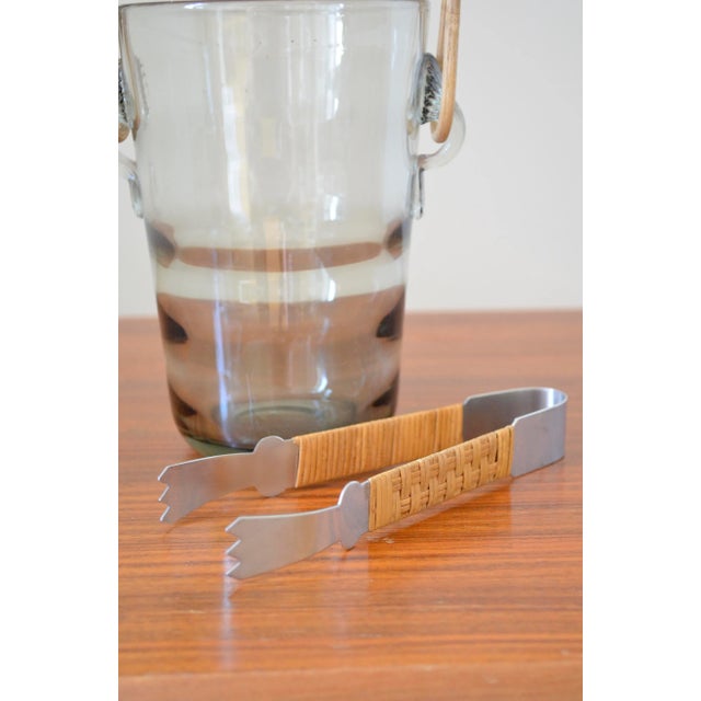 Ice Bucket with Tongs by Jakob E. Bang for Holmegaard, 1960s, Set of 2 For Sale - Image 3 of 5