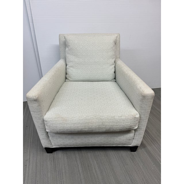 Transitional Custom HMS Furniture for Sunrise Home Arm Chair + Ottoman For Sale - Image 3 of 14