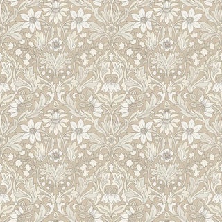Boråstapeter Blomsterfröjd Wallpaper in Natural For Sale