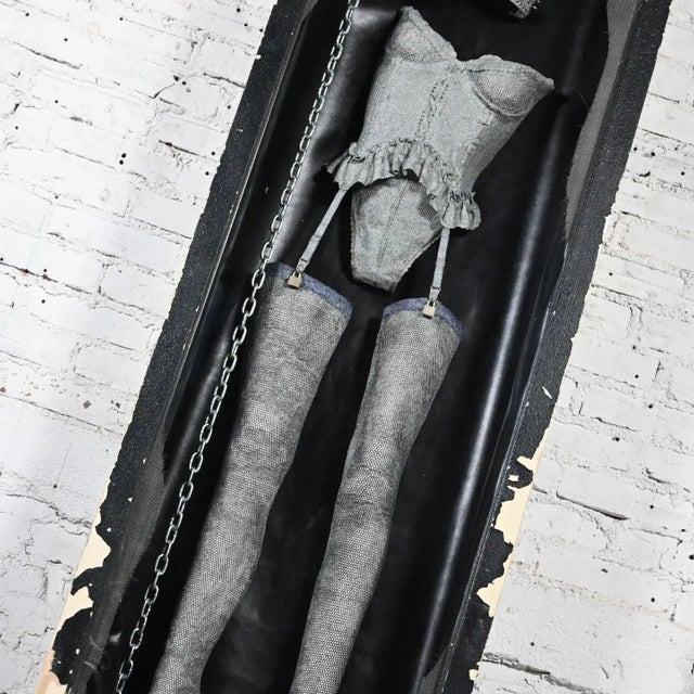 Susan Tibbles Life Sized Art Assemblage “Master Lock” Framed Sculpture in Distressed Display Case For Sale - Image 9 of 12