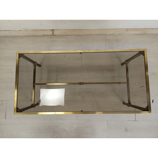 Vintage Gold Brass Coffee Table, 1950s For Sale - Image 15 of 18